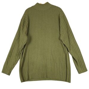 Southpole Authentic Collection Olive Green Ribbed Mock Neck Sweater Size L